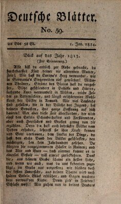 Deutsche Blätter Samstag 1. Januar 1814