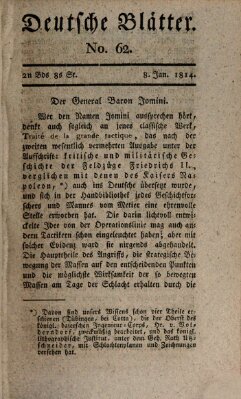 Deutsche Blätter Samstag 8. Januar 1814
