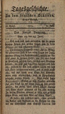 Deutsche Blätter Samstag 8. Juli 1815