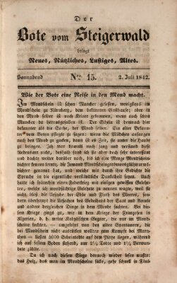 Der Bote vom Steigerwald Samstag 2. Juli 1842