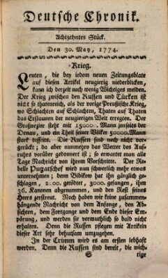 Deutsche Chronik Montag 30. Mai 1774