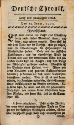 Deutsche Chronik Montag 13. Juni 1774