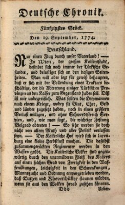 Deutsche Chronik Montag 19. September 1774