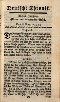 Deutsche Chronik Montag 8. Mai 1775