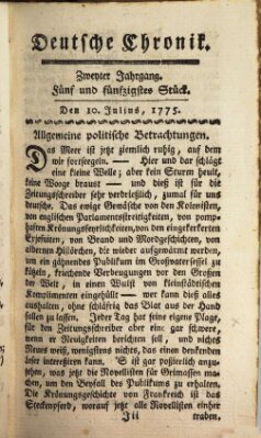 Deutsche Chronik Montag 10. Juli 1775