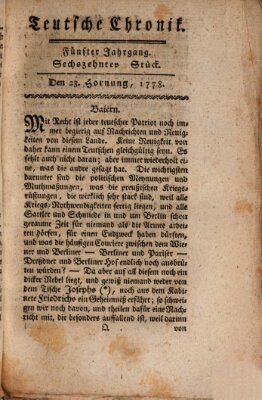 Deutsche Chronik Montag 23. Februar 1778