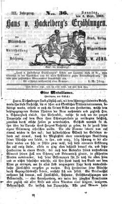 Hans von Hackelberg's Erzählungen Sonntag 4. September 1864