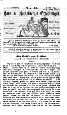 Hans von Hackelberg's Erzählungen Sonntag 6. November 1864