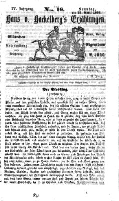 Hans von Hackelberg's Erzählungen Sonntag 16. April 1865