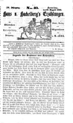 Hans von Hackelberg's Erzählungen Sonntag 27. August 1865