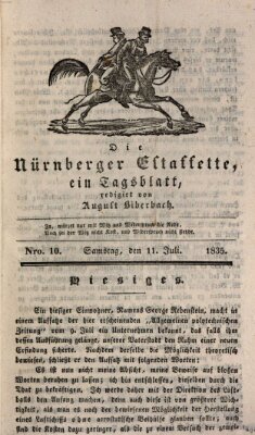 Die Nürnberger Estaffette Samstag 11. Juli 1835
