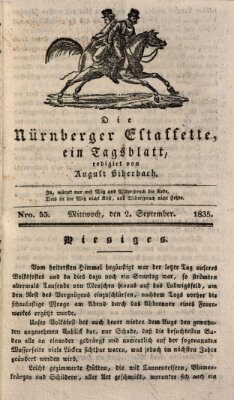 Die Nürnberger Estaffette Mittwoch 2. September 1835