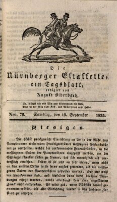 Die Nürnberger Estaffette Samstag 19. September 1835