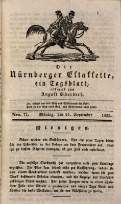 Die Nürnberger Estaffette Montag 21. September 1835
