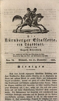Die Nürnberger Estaffette Mittwoch 23. September 1835