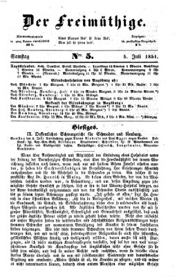 Der Freimüthige (Der Lechbote) Samstag 5. Juli 1851