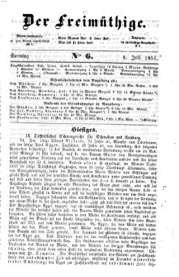 Der Freimüthige (Der Lechbote) Sonntag 6. Juli 1851
