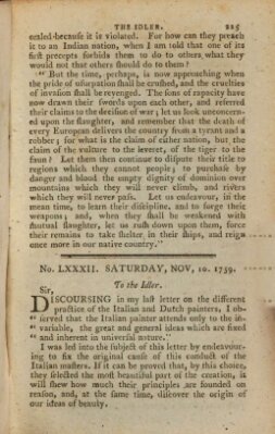 The Idler Samstag 10. November 1759