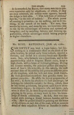 The Idler Samstag 26. Januar 1760