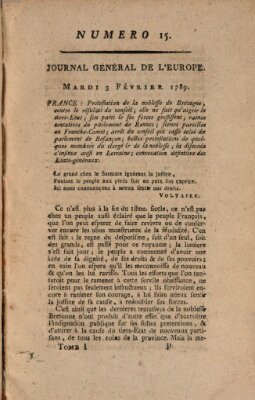 Journal général de l'Europe ou Mercure national et étranger Dienstag 3. Februar 1789