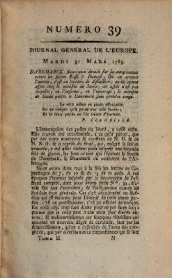 Journal général de l'Europe ou Mercure national et étranger Dienstag 31. März 1789