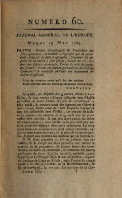 Journal général de l'Europe ou Mercure national et étranger Dienstag 19. Mai 1789