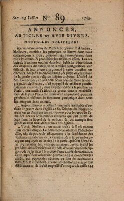 Journal général de l'Europe ou Mercure national et étranger Samstag 25. Juli 1789