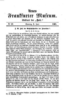 Neues Frankfurter Museum Sonntag 9. Juni 1861