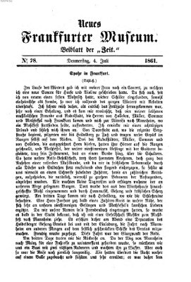Neues Frankfurter Museum Donnerstag 4. Juli 1861