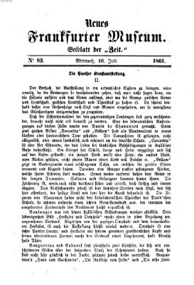 Neues Frankfurter Museum Mittwoch 10. Juli 1861
