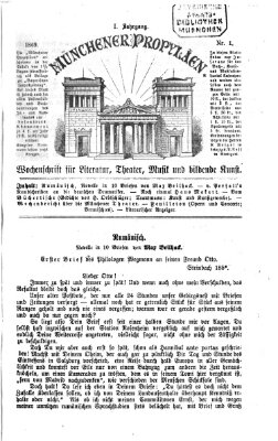 Münchener Propyläen (Bayerische Landeszeitung) Freitag 1. Januar 1869