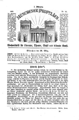 Münchener Propyläen (Bayerische Landeszeitung) Freitag 26. März 1869