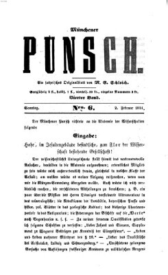 Münchener Punsch Sonntag 2. Februar 1851