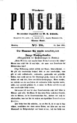 Münchener Punsch Sonntag 22. Juni 1851
