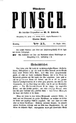 Münchener Punsch Sonntag 21. Dezember 1851