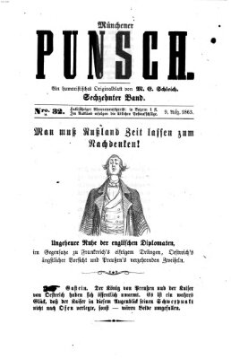 Münchener Punsch Sonntag 9. August 1863