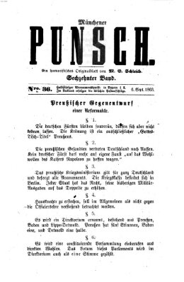 Münchener Punsch Sonntag 6. September 1863