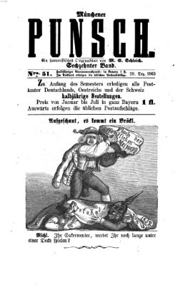 Münchener Punsch Sonntag 20. Dezember 1863