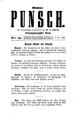 Münchener Punsch Sonntag 18. Oktober 1868