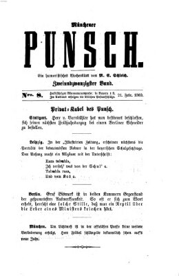 Münchener Punsch Sonntag 21. Februar 1869