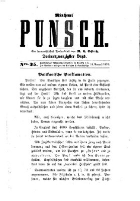 Münchener Punsch Sonntag 28. August 1870