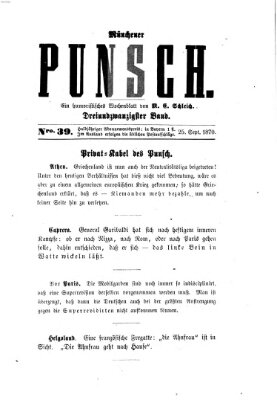 Münchener Punsch Sonntag 25. September 1870