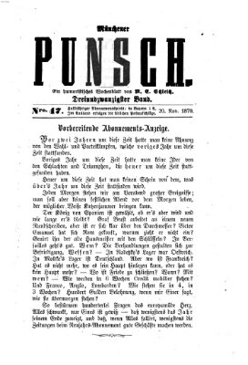 Münchener Punsch Sonntag 20. November 1870
