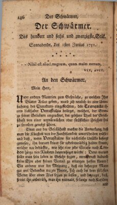 Der Schwärmer oder Herumstreifer (The rambler) Dienstag 1. Juni 1751