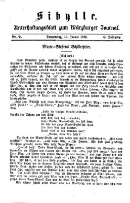 Sibylle (Würzburger Journal) Donnerstag 19. Januar 1860