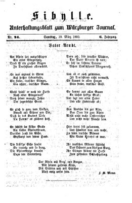 Sibylle (Würzburger Journal) Samstag 10. März 1860