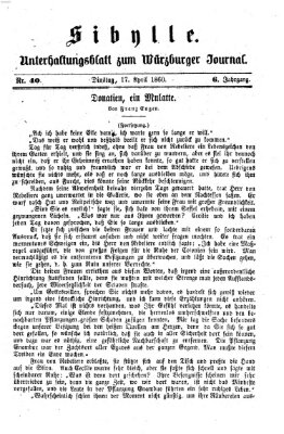 Sibylle (Würzburger Journal) Dienstag 17. April 1860