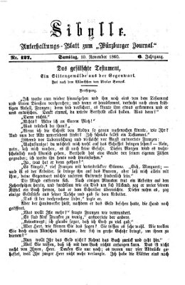 Sibylle (Würzburger Journal) Samstag 10. November 1860