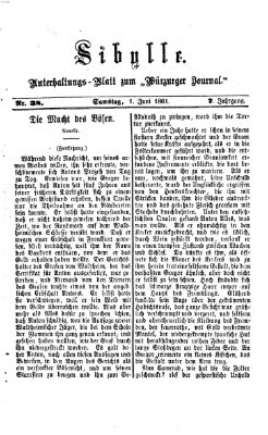 Sibylle (Würzburger Journal) Samstag 1. Juni 1861