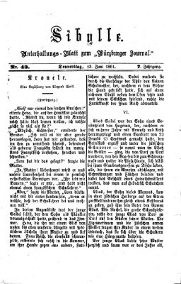 Sibylle (Würzburger Journal) Donnerstag 13. Juni 1861
